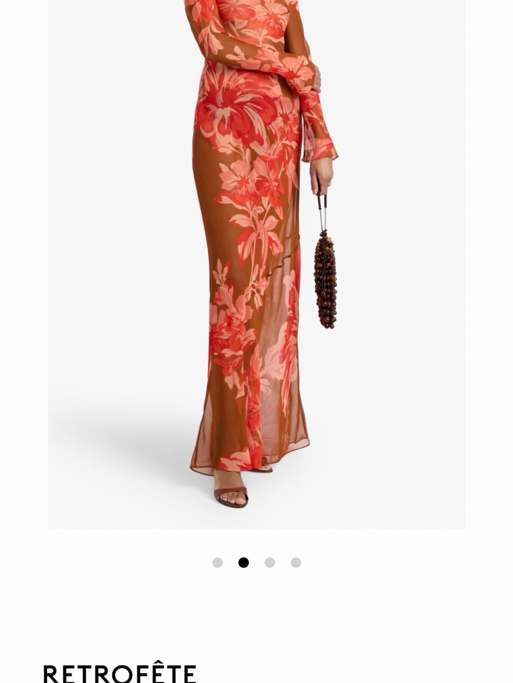 Retrofete Vienna Floral Print Silk-Chiffon Maxi Dress